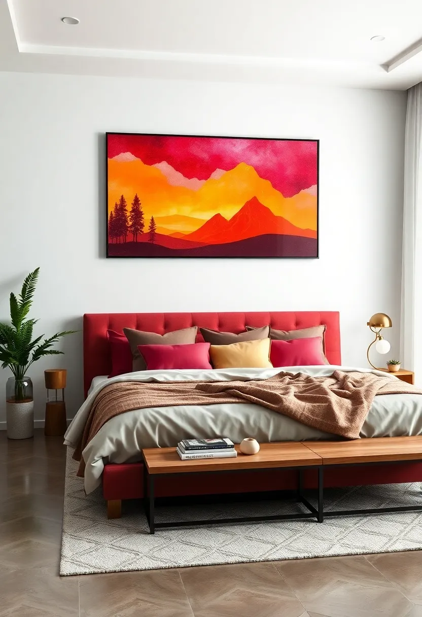 Color-Filled⁣ Nature​ Silhouettes‌ – Use silhouettes of trees, birds, or ⁣mountains filled with vibrant, gradient ‍colors‌ for a natural yet lively accent