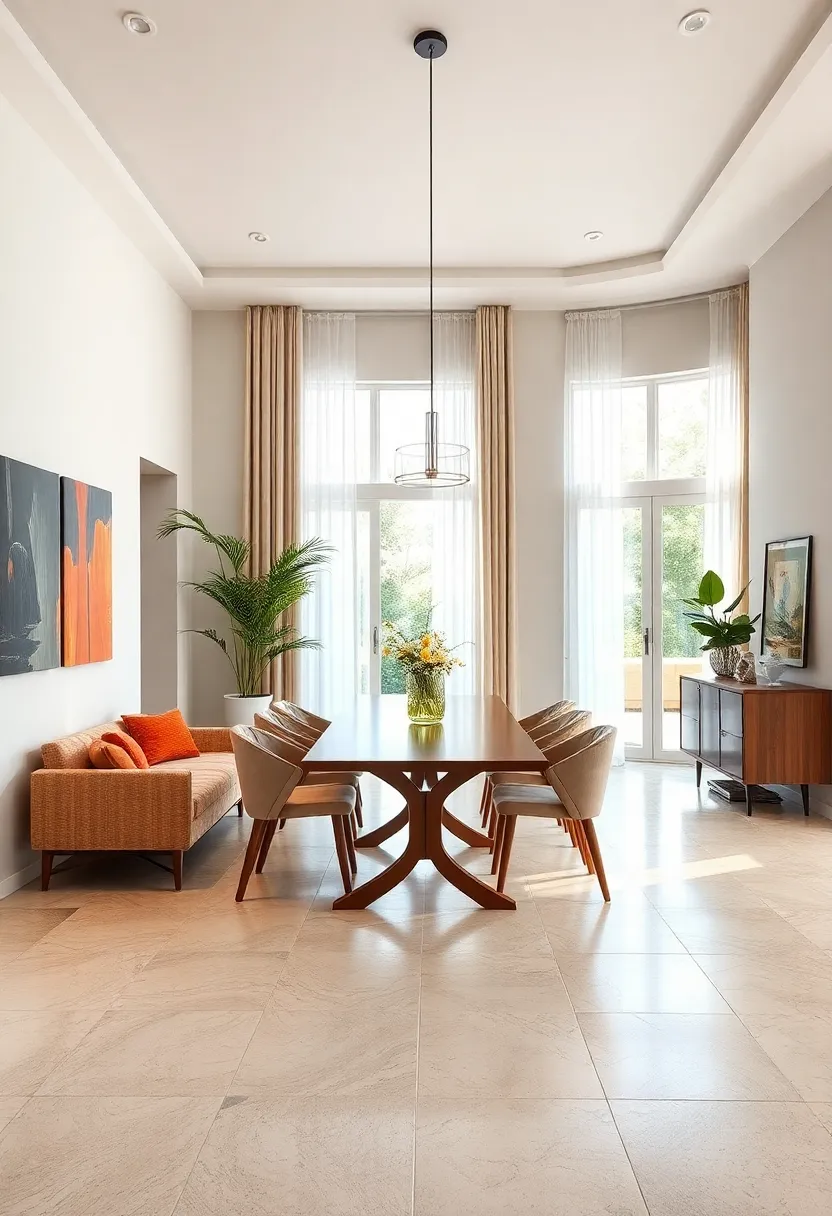 Porcelain Tile Flooring: Sleek and ​easy to maintain, perfect‍ for high-traffic ⁣dining areas with a modern vibe