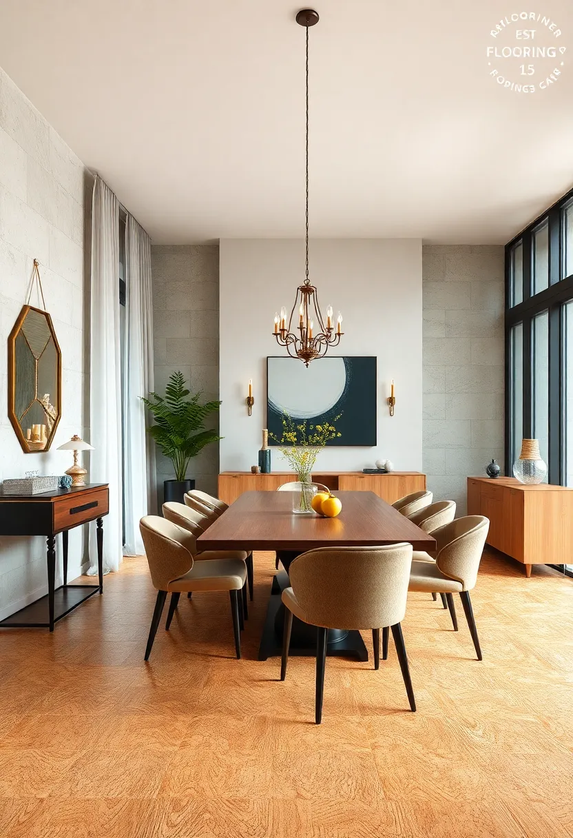 cork Flooring: Soft underfoot ⁣and naturally insulating, cork ‌adds warmth and comfort to ⁣long dining experiences