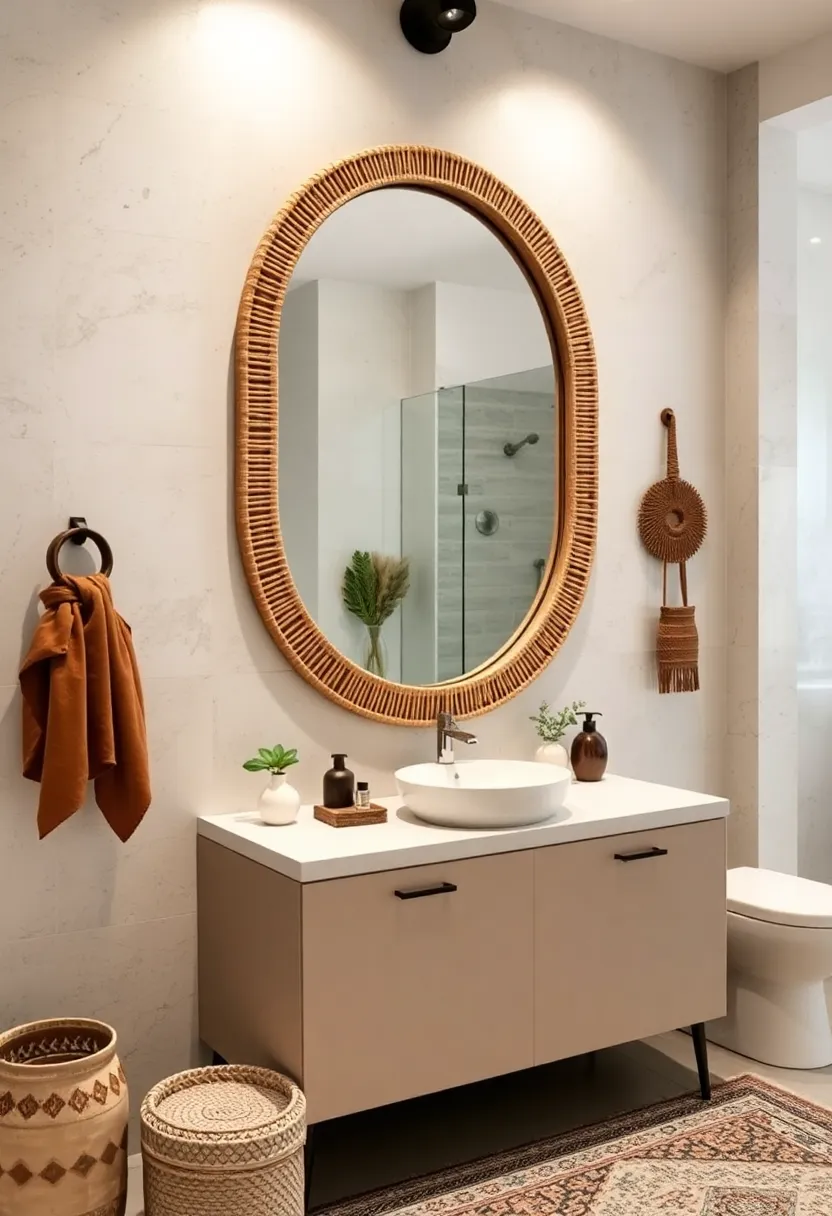Large ⁣Arch Mirror with Cane Detailing – ​Make a bold statement while maintaining boho ‌ease with an oversized⁤ arch mirror wrapped⁤ in ⁣cane