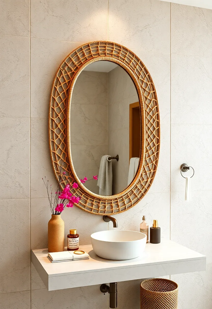 Moroccan ⁤Wicker Mirror – Infuse exotic flair with⁢ handwoven wicker patterns reminiscent ​of ​Moroccan souks and artisan⁣ markets
