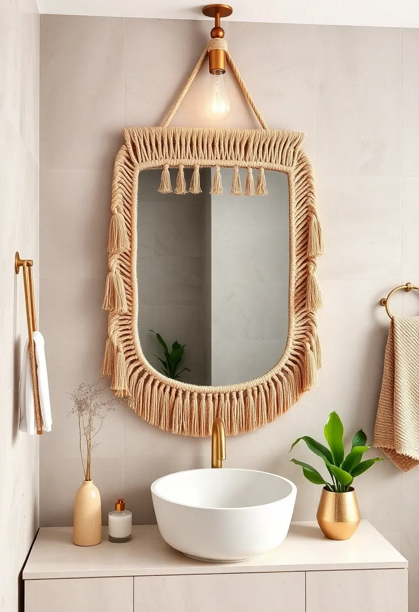 Natural ⁣Fiber Tassel-Wrapped Mirror ‍– Combine texture and​ dimension by choosing a ‍mirror wrapped ​in natural ⁣fibers ⁤and accented with tassels