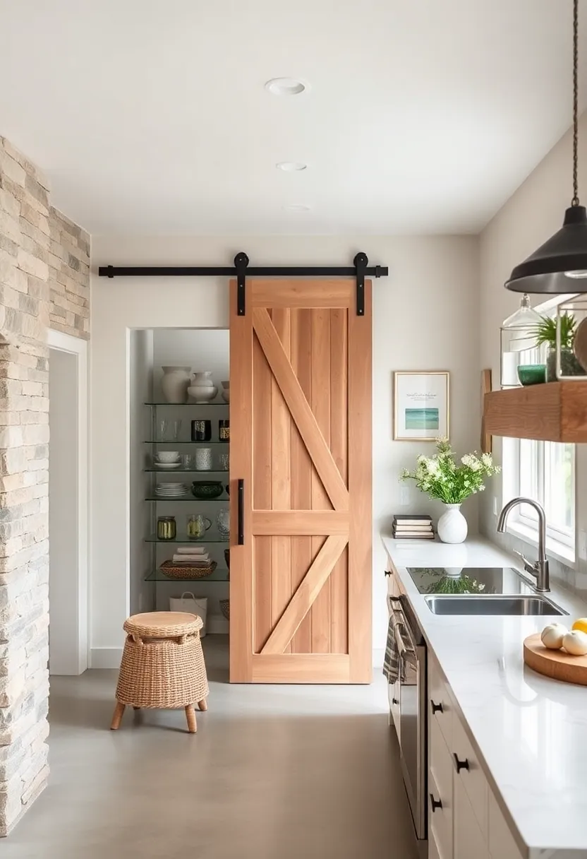 Barn ‌Door Pantry⁢ with Coastal Paint: Use a sliding barn door painted in ⁢muted coastal ⁣tones to blend rustic farmhouse ⁤with beach house style