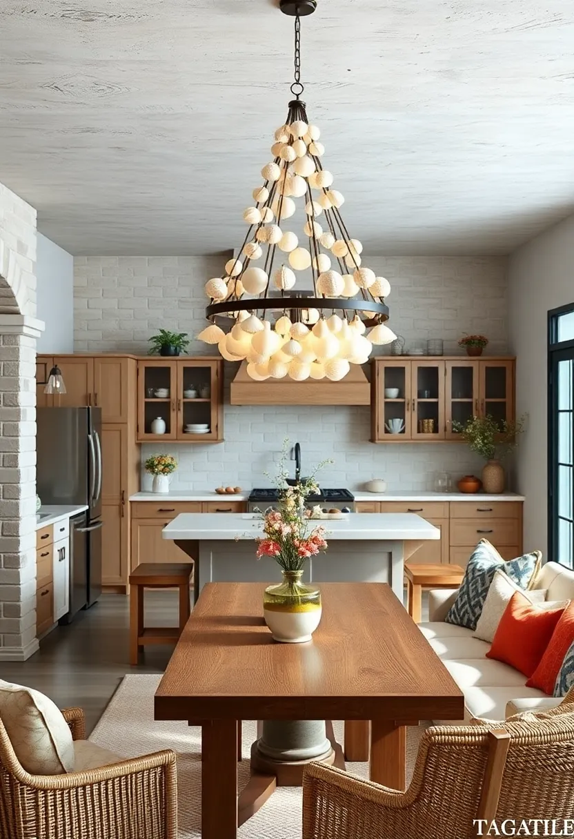 Shell Chandeliers for Rustic Elegance: Install a⁤ chandelier ⁣crafted ‌from shells for an elegant yet rustic statement ‍piece