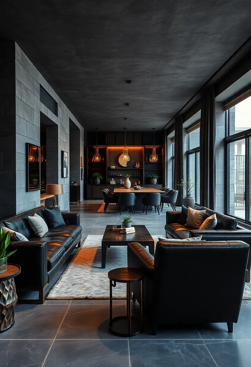 Elegant Contrast: Combining black ⁣leather seating ⁢with ‌raw⁣ wooden‍ elements offers a balanced interplay‍ of ruggedness and sophistication