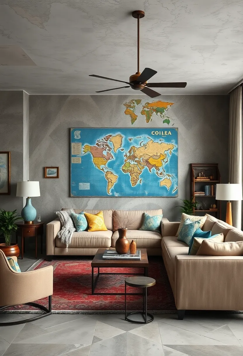 Bringing Worldly Charm Into Your⁤ Living Room With Vintage Maps and Cultural Artifacts