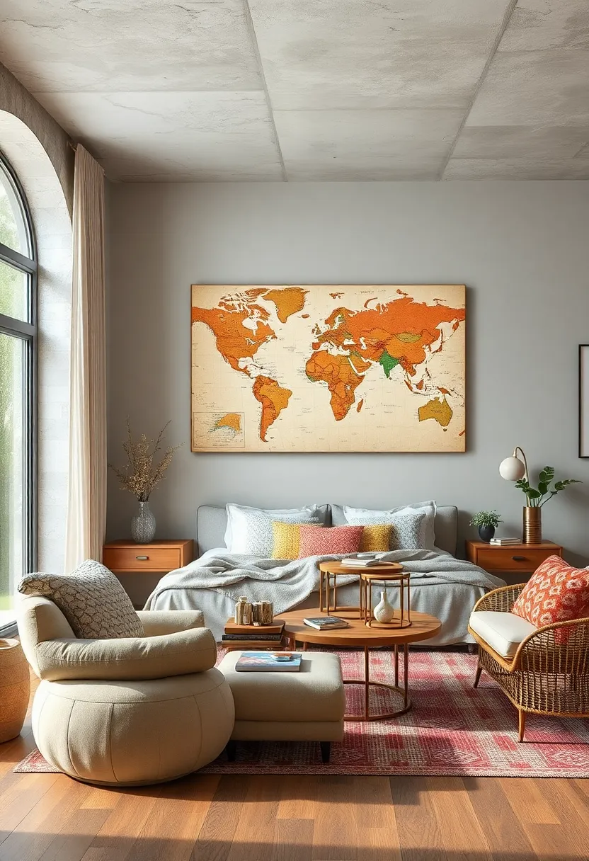 Merging Mid-Century Modern‌ Furniture With Handmade Artifacts for a Cohesive eclectic Feel