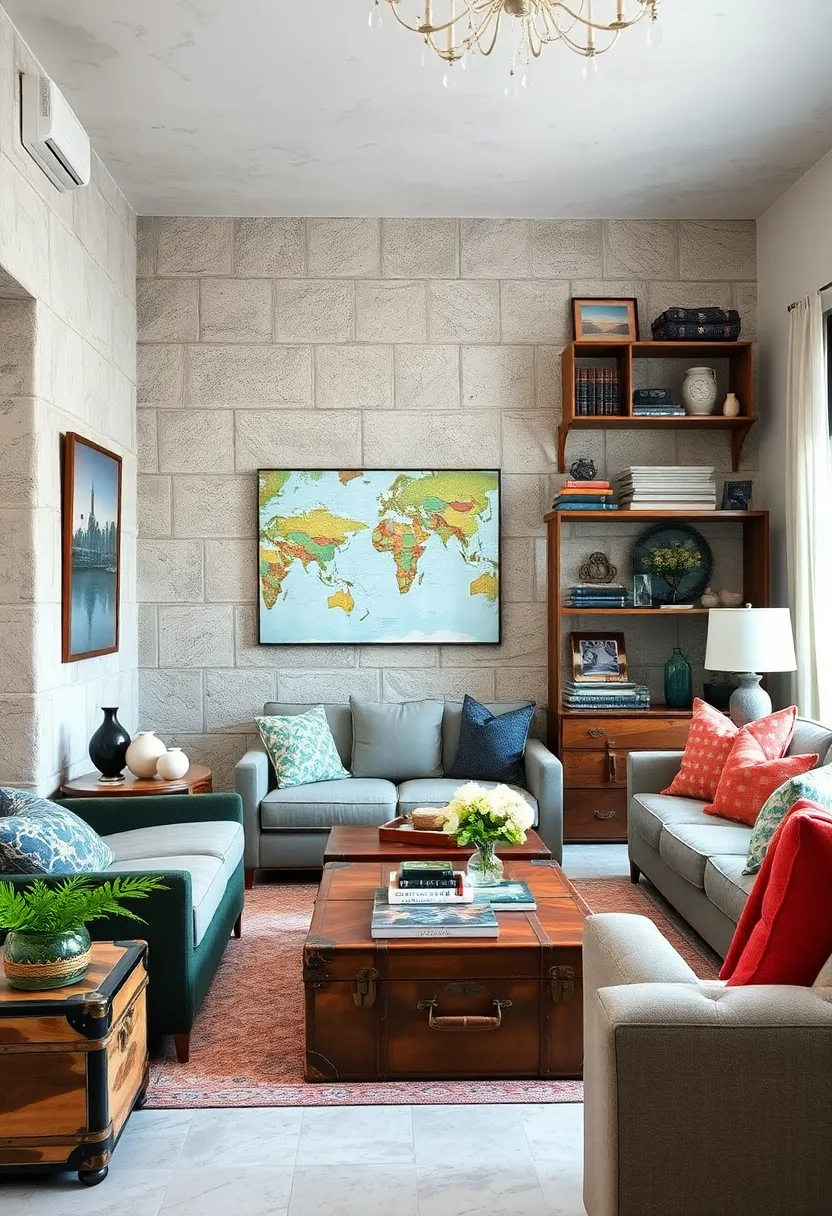 Incorporating Antique Suitcases and Travel Trunks as Functional Yet Decorative Storage Solutions