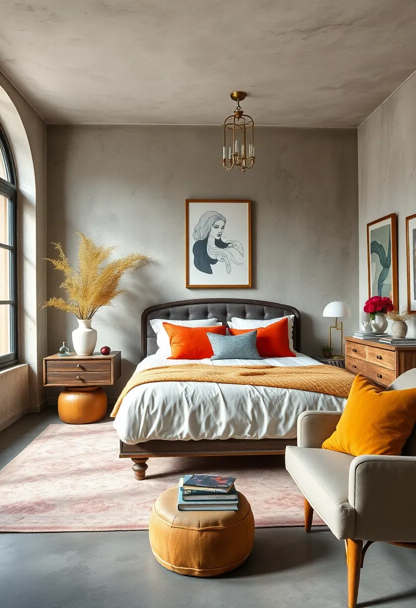 Use unexpected⁢ color pops‍ in pillows or accessories to enliven‌ neutral vintage furnishings