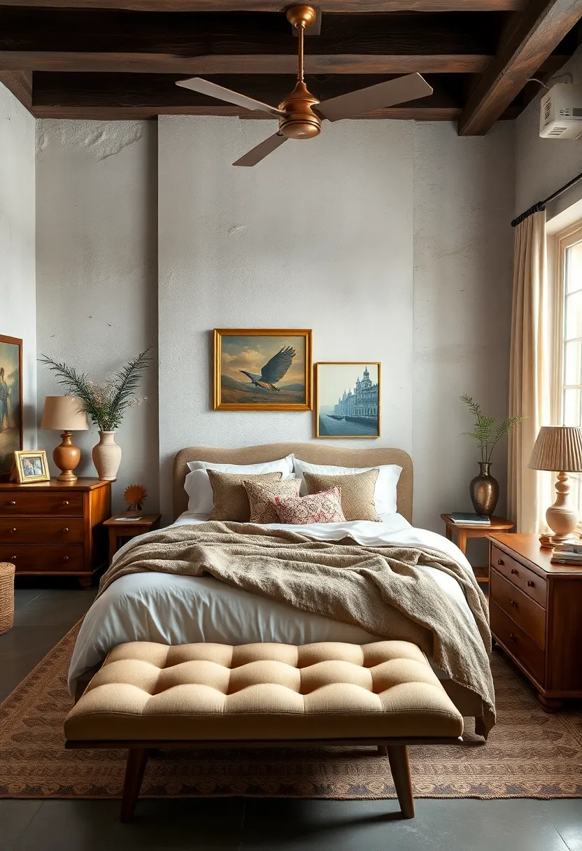 Combine metallic⁤ accents, such as brass or copper, with wooden vintage furniture ⁣for a chic contrast