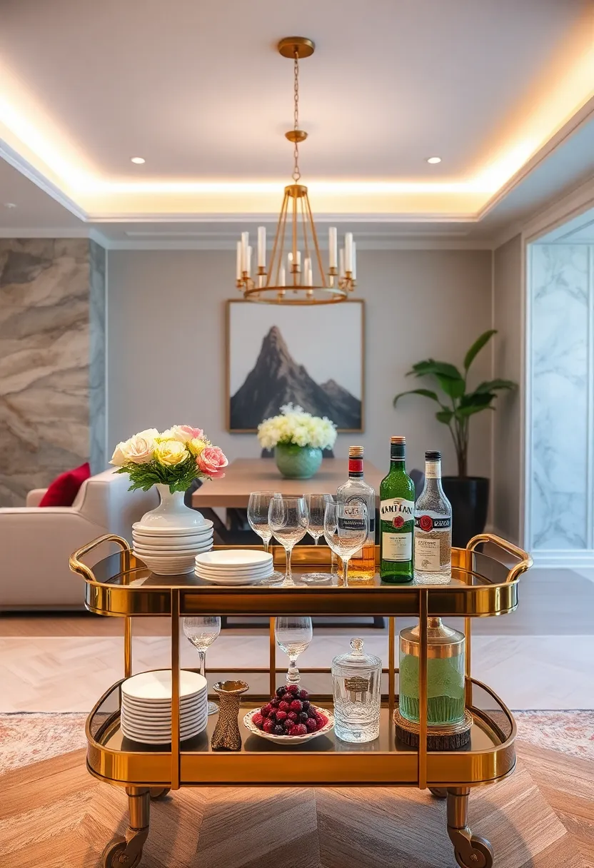 elegant Entertaining:‍ Arrange fine china and polished silver utensils alongside⁣ premium ⁢spirits for formal gatherings