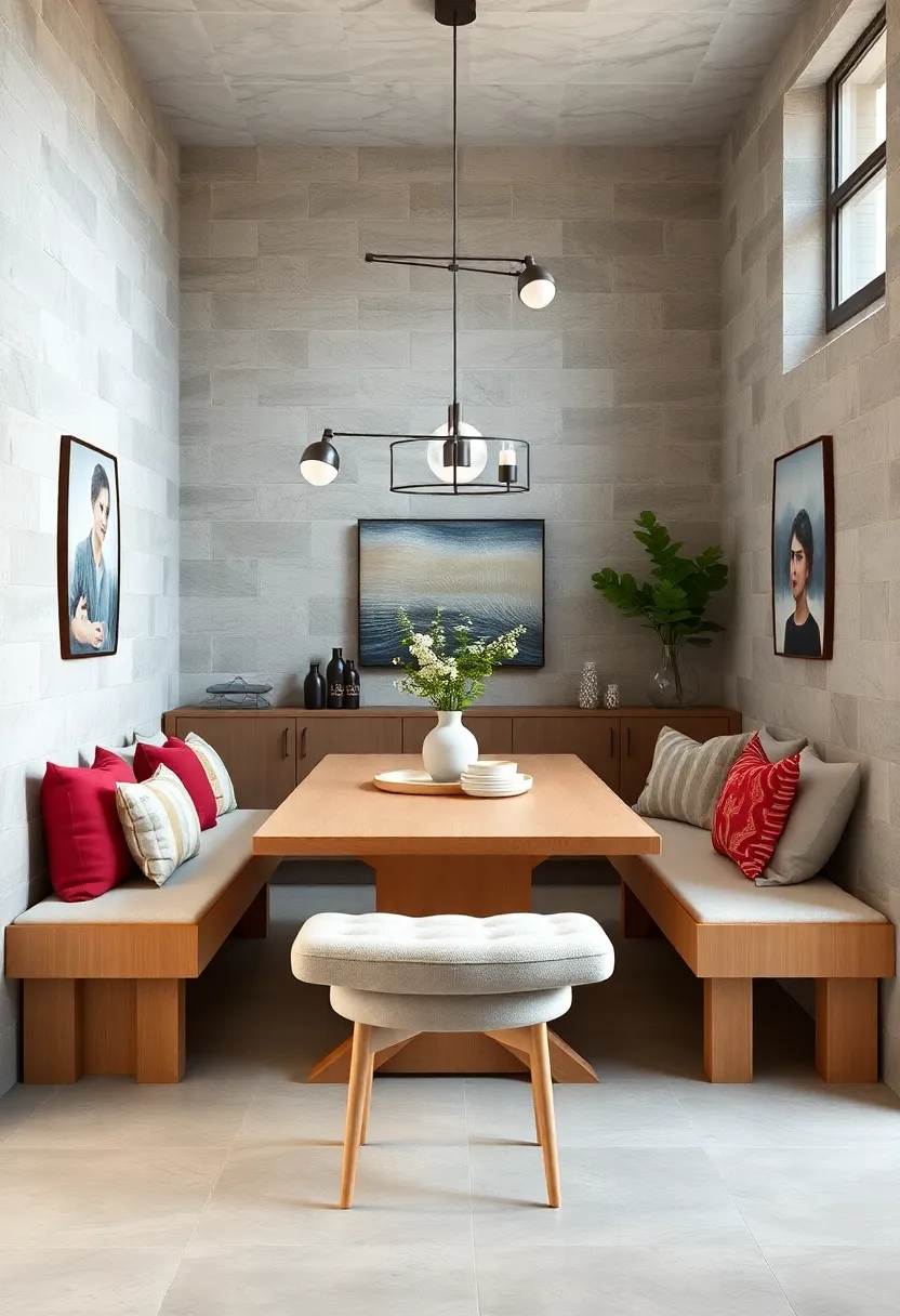 Highlight Scandinavian Design⁣ Principles with ⁣Light Wood Benches and Clean Lines