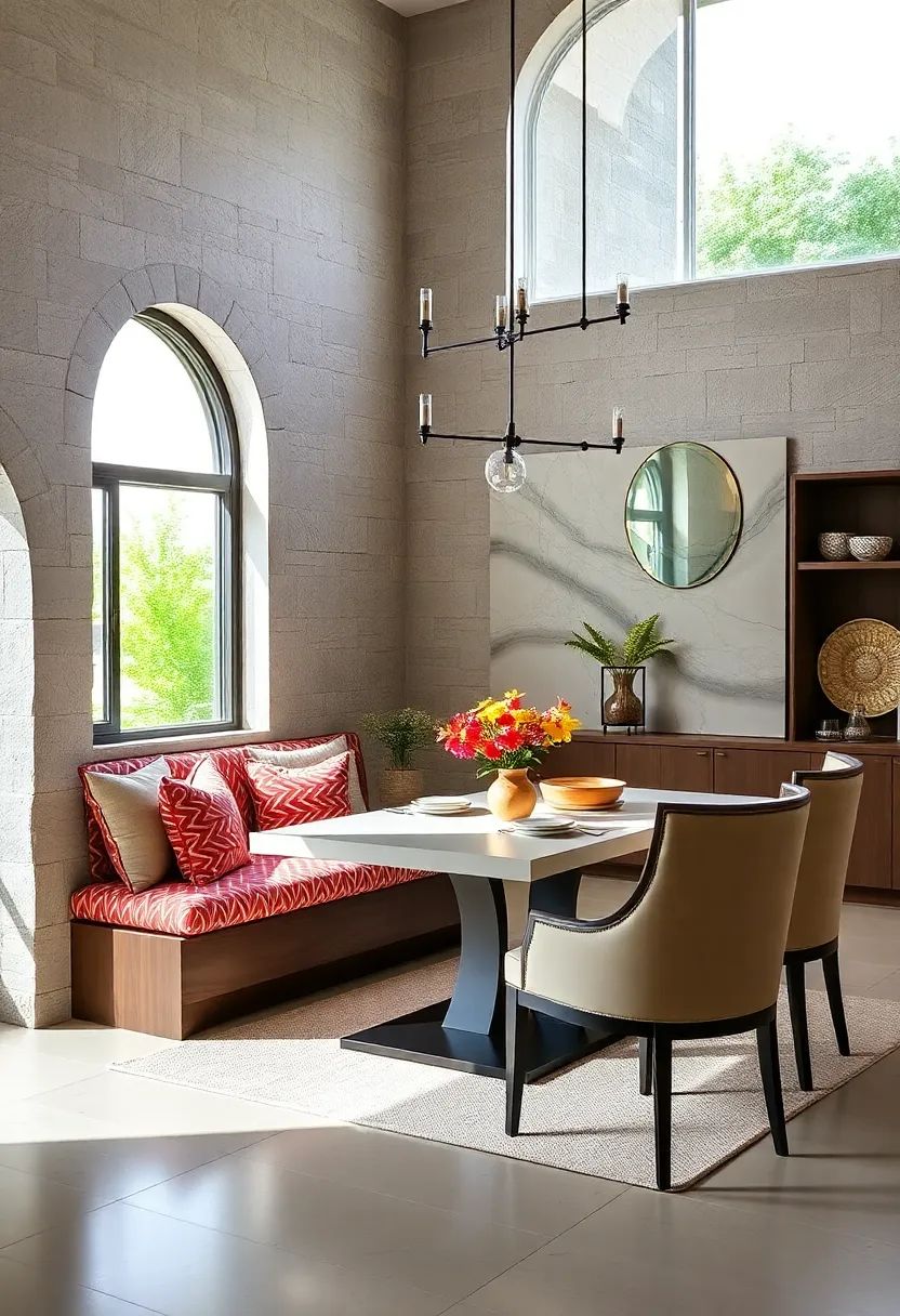 Choose Bench Seating with bold, Patterned Fabrics⁢ to Inject Personality into Your Dining Area