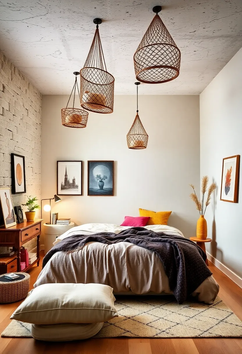 Ceiling-Mounted Baskets: ​hang baskets or nets from the ceiling⁤ corners to store lightweight items like‌ scarves, hats, ​or plush ⁢toys