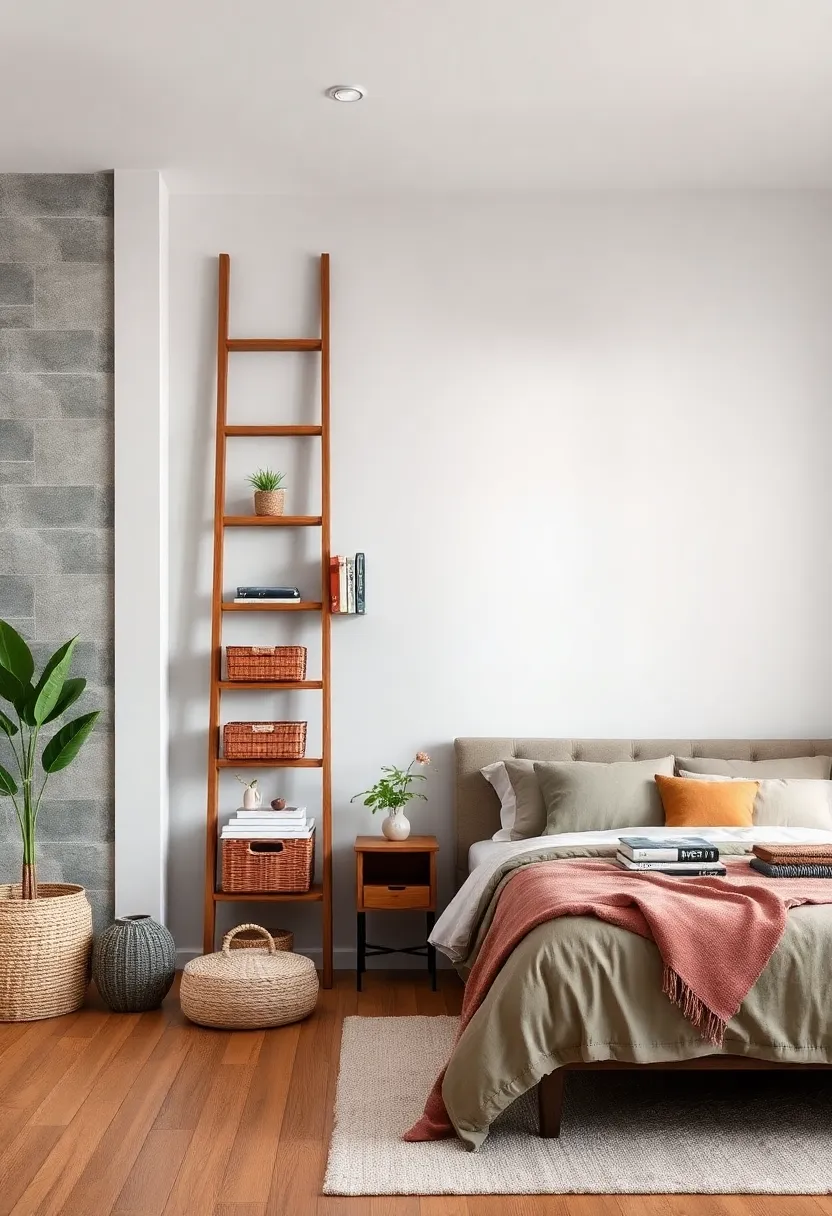 Ladder Shelf: Lean a ladder-style shelf against a wall to hold ​books,‌ baskets, or decorative boxes​ that‍ keep clutter off⁢ your floor and surfaces