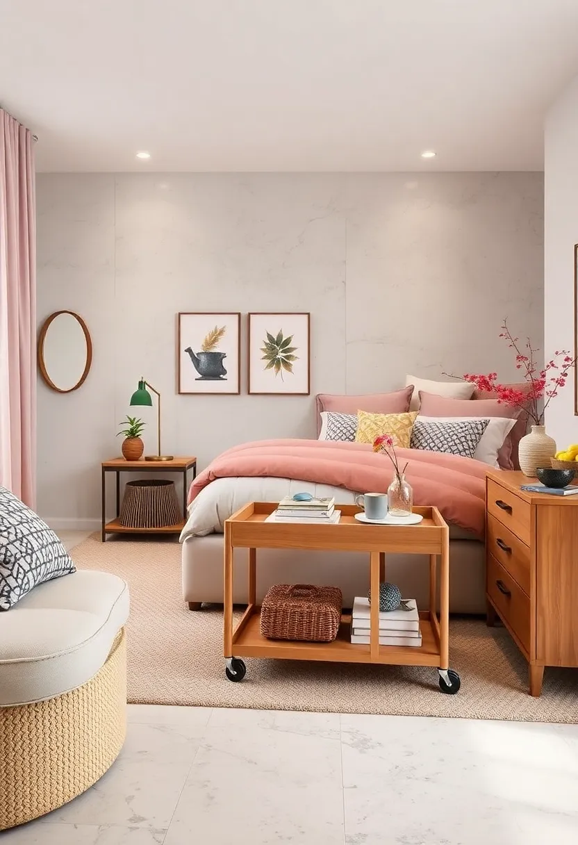 Rolling Storage Carts: Incorporate slim rolling carts that fit between furniture or⁢ under desks ⁤for mobile ‍and compact storage solutions