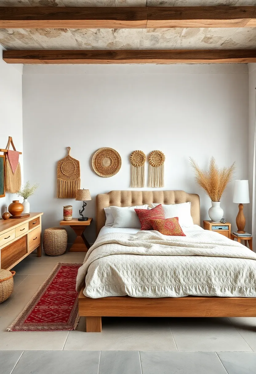 Bohemian Rhapsody:​ Mixing a rattan canopy⁢ bed with colorful⁣ Moroccan rugs⁢ and industrial metal ⁣lamps for a free-spirited sanctuary