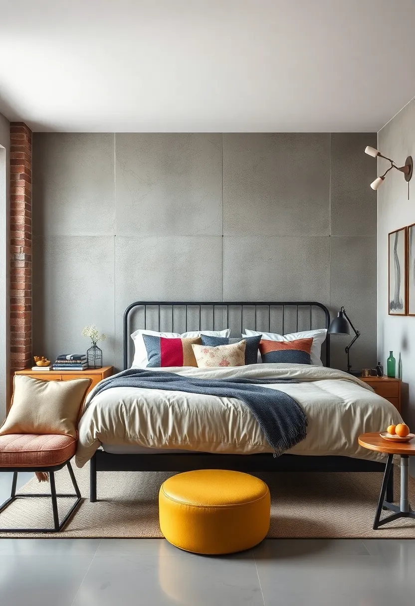 Eclectic Industrial Vintage: Using factory-inspired⁣ metal bed frames alongside⁣ vintage patchwork ⁣quilts and mid-century ⁣lighting fixtures