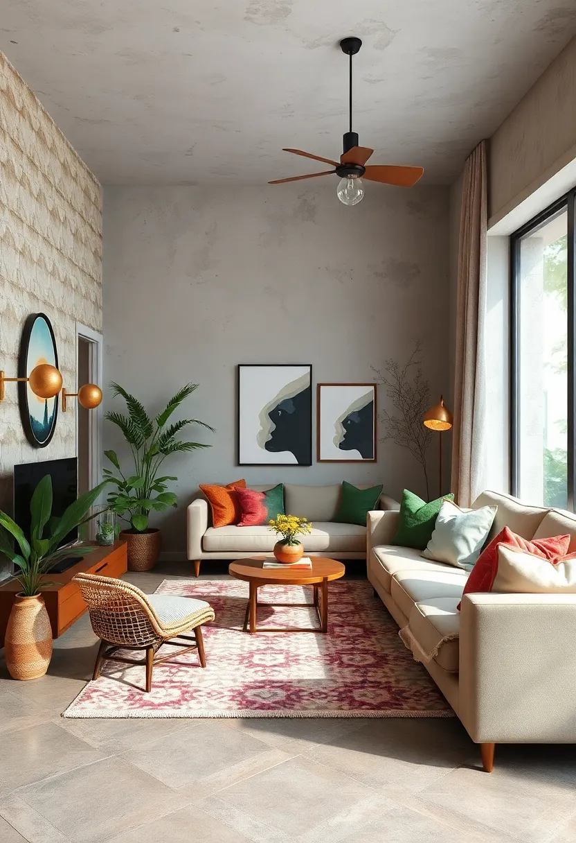 Combine Metallic Accents with natural Materials