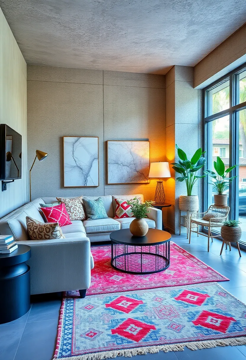 Layer Textures with Throw ⁤Pillows and Rugs