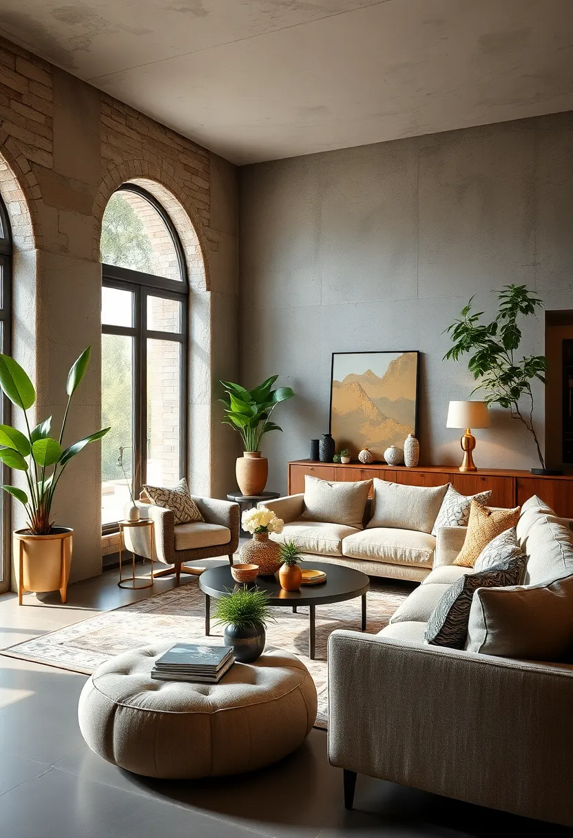 add Greenery to ​Soften and Unite ​Contrasting ⁣Furniture