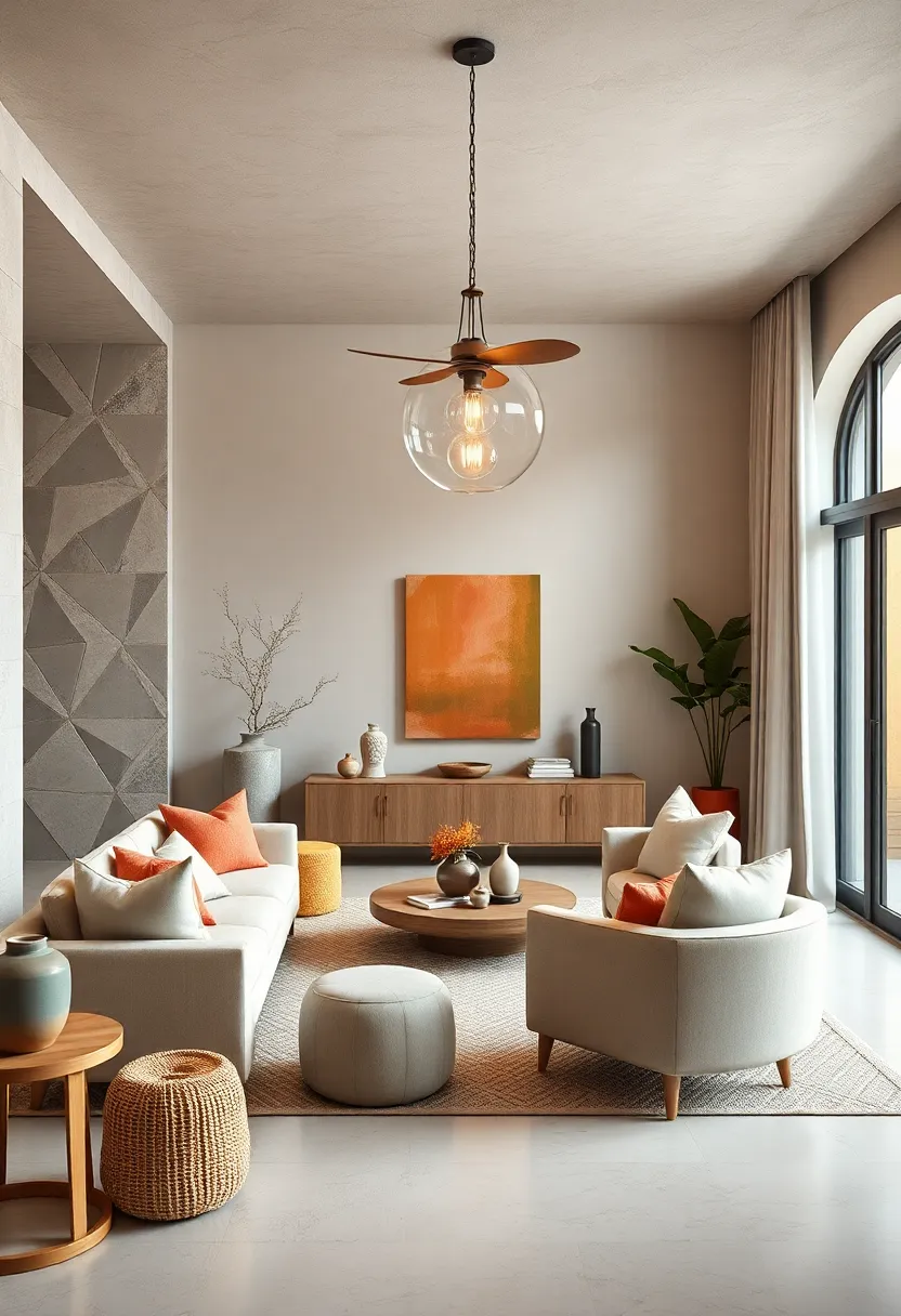 Choose lighting fixtures that combine minimalism with natural textures