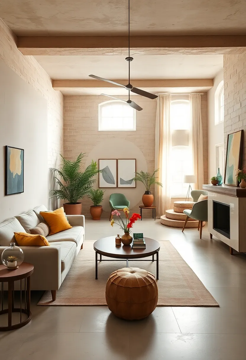 Use soft beige and warm taupe as your base colors for a calming foundation