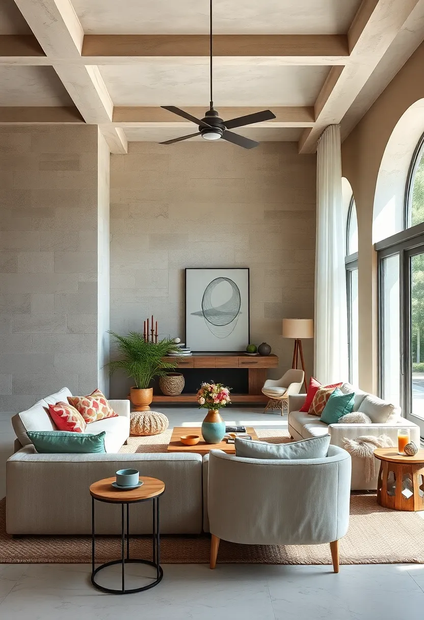 Introduce muted pastels as gentle pops of color within the neutral spectrum
