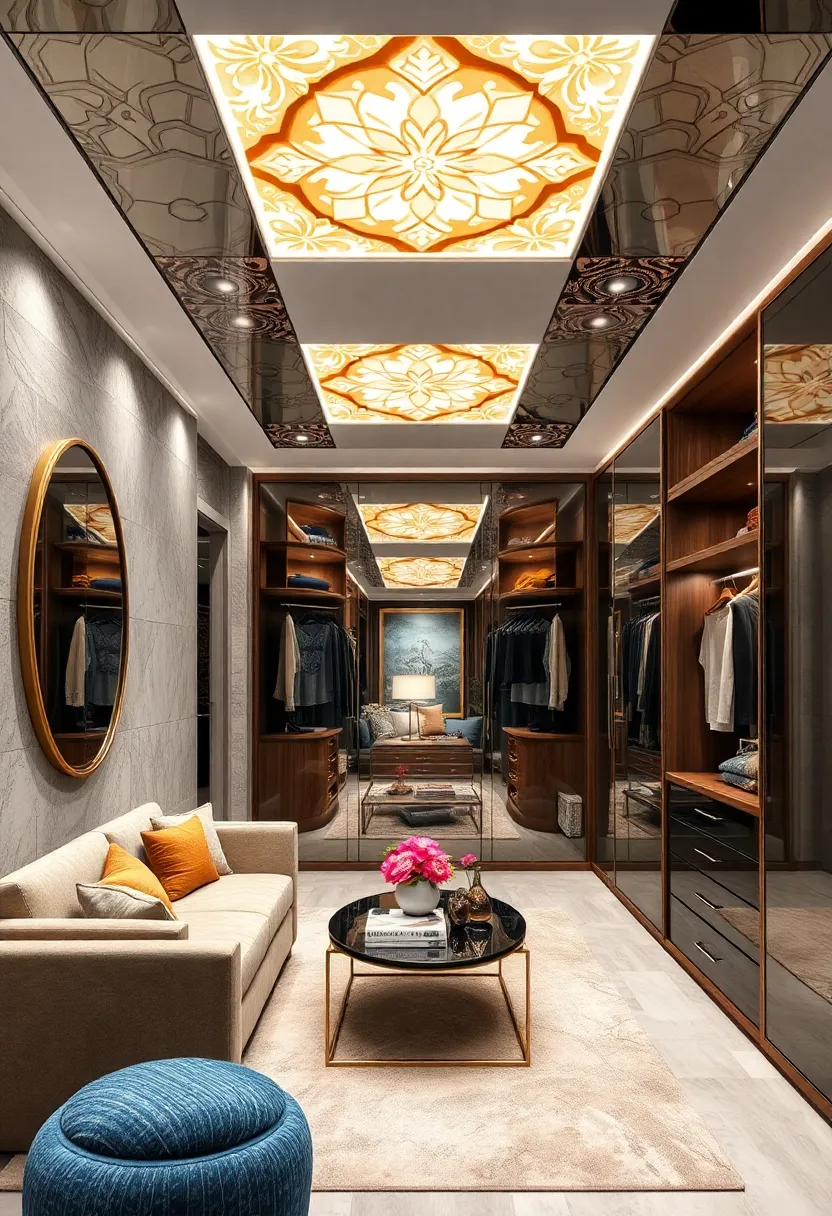 integrated LED ‍Lighting Within Mirrored Ceilings Casting a Modern, Elegant ‍glow