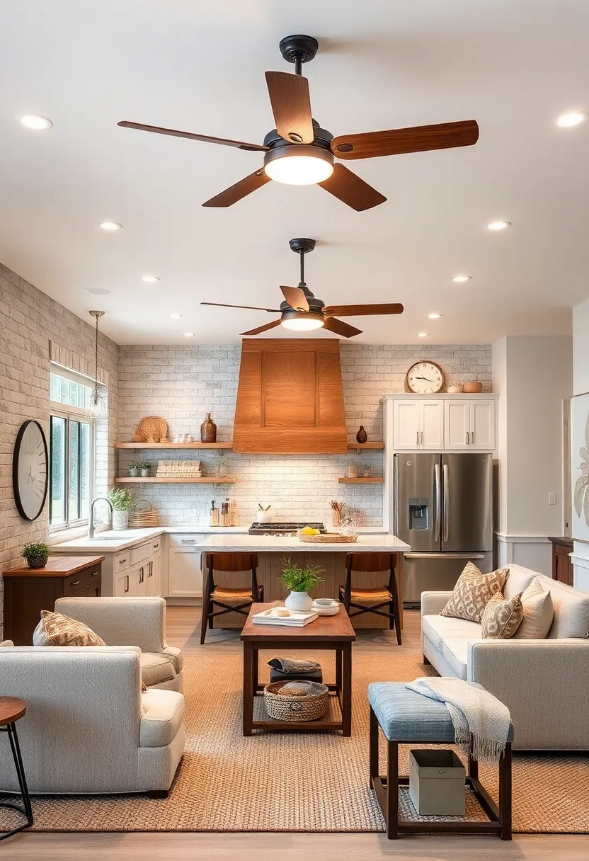Aged bronze Farmhouse Ceiling Fans with Integrated ‍lights
