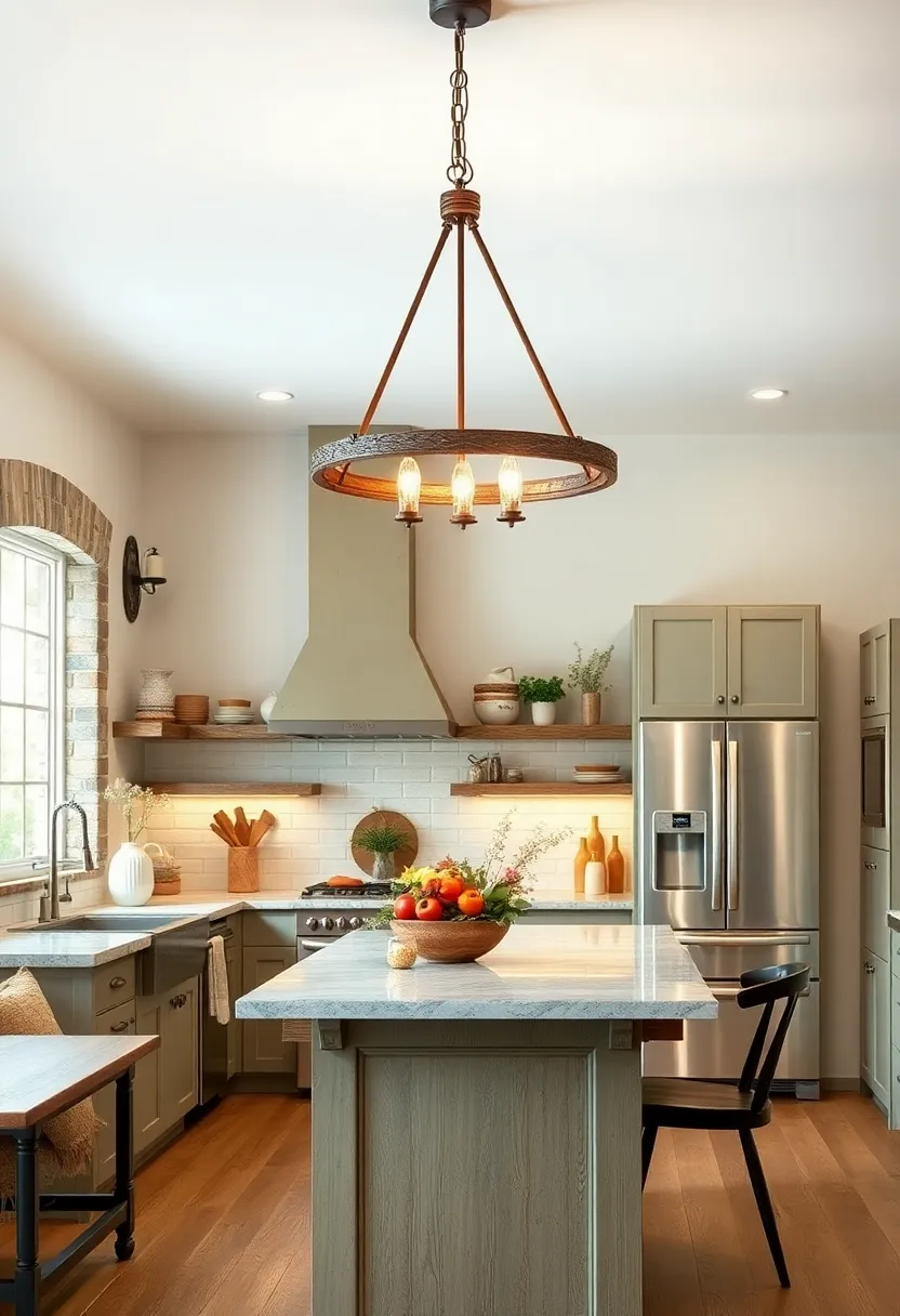 Antique Wagon Wheel Chandelier to ⁣Crown Your Kitchen space