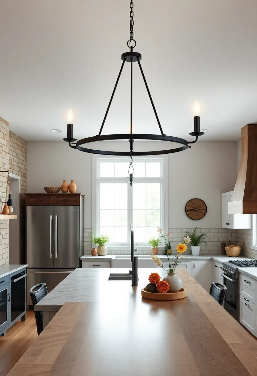 dual-Tiered ‌Iron Chandeliers with‍ Candle-Style Bulbs
