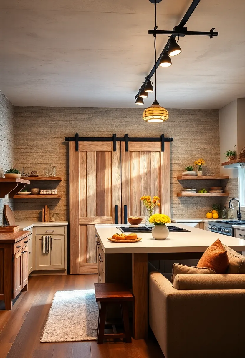 Oversized Barn Door Track Lighting for Functional Style