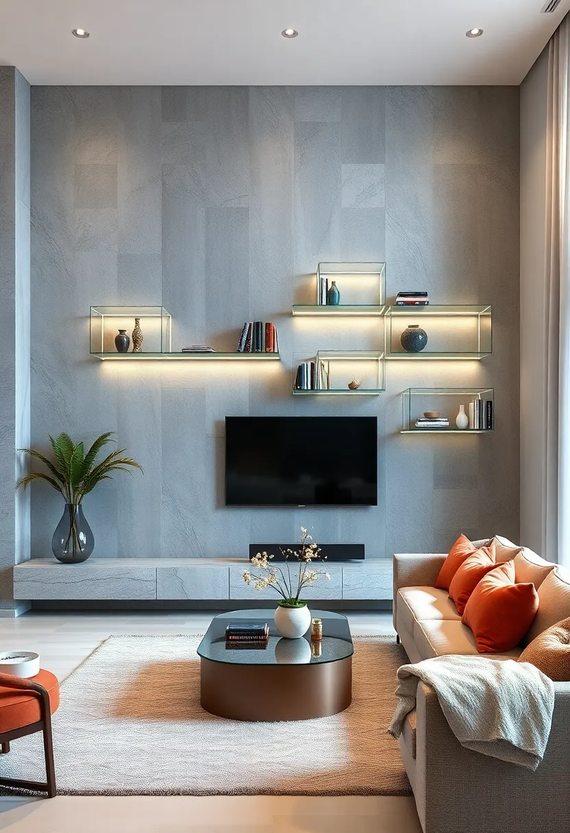 Acrylic ⁤Floating Cubes: Transparent shelves that create an ⁤illusion of space, ⁢perfect for small or minimalist ‍living ⁢rooms