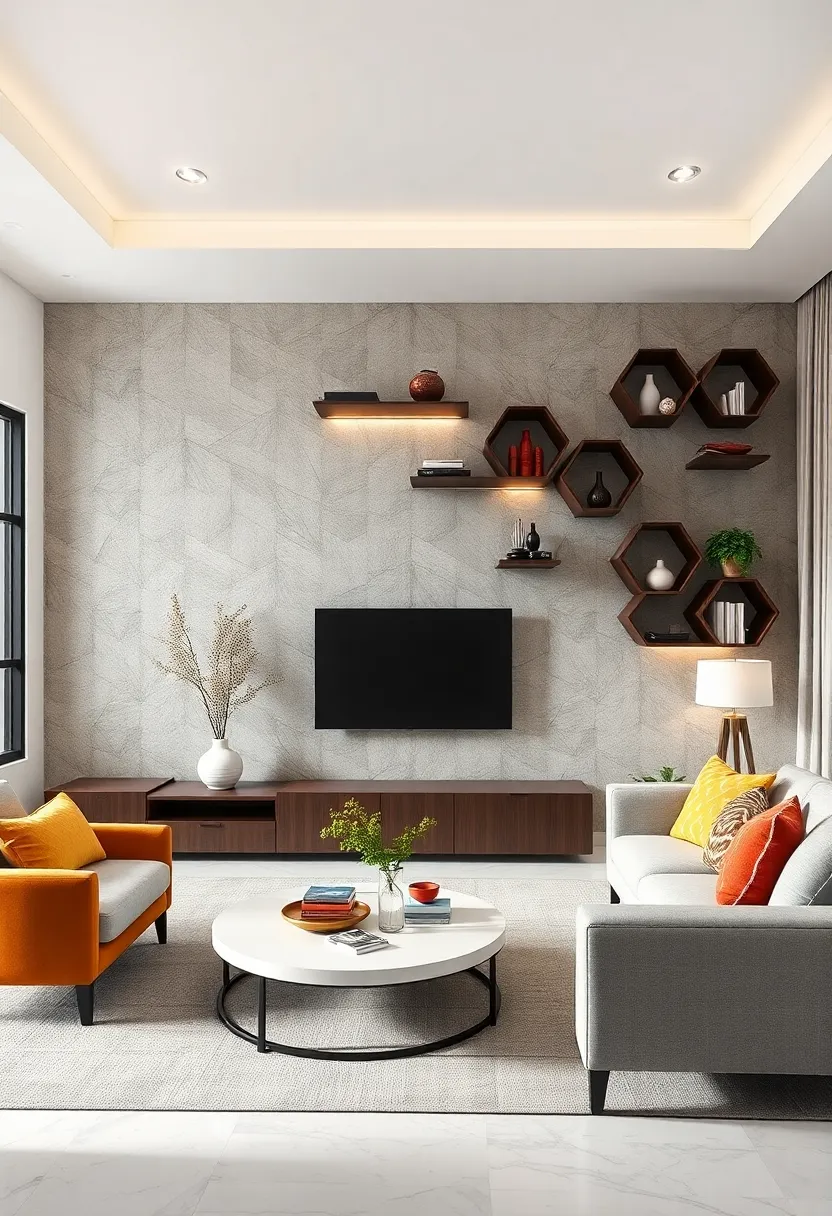 Geometric ⁤Hexagon⁢ Shelves: Create‍ visual interest with hex-shaped⁣ units that double as art ‍pieces⁤ and⁣ storage solutions