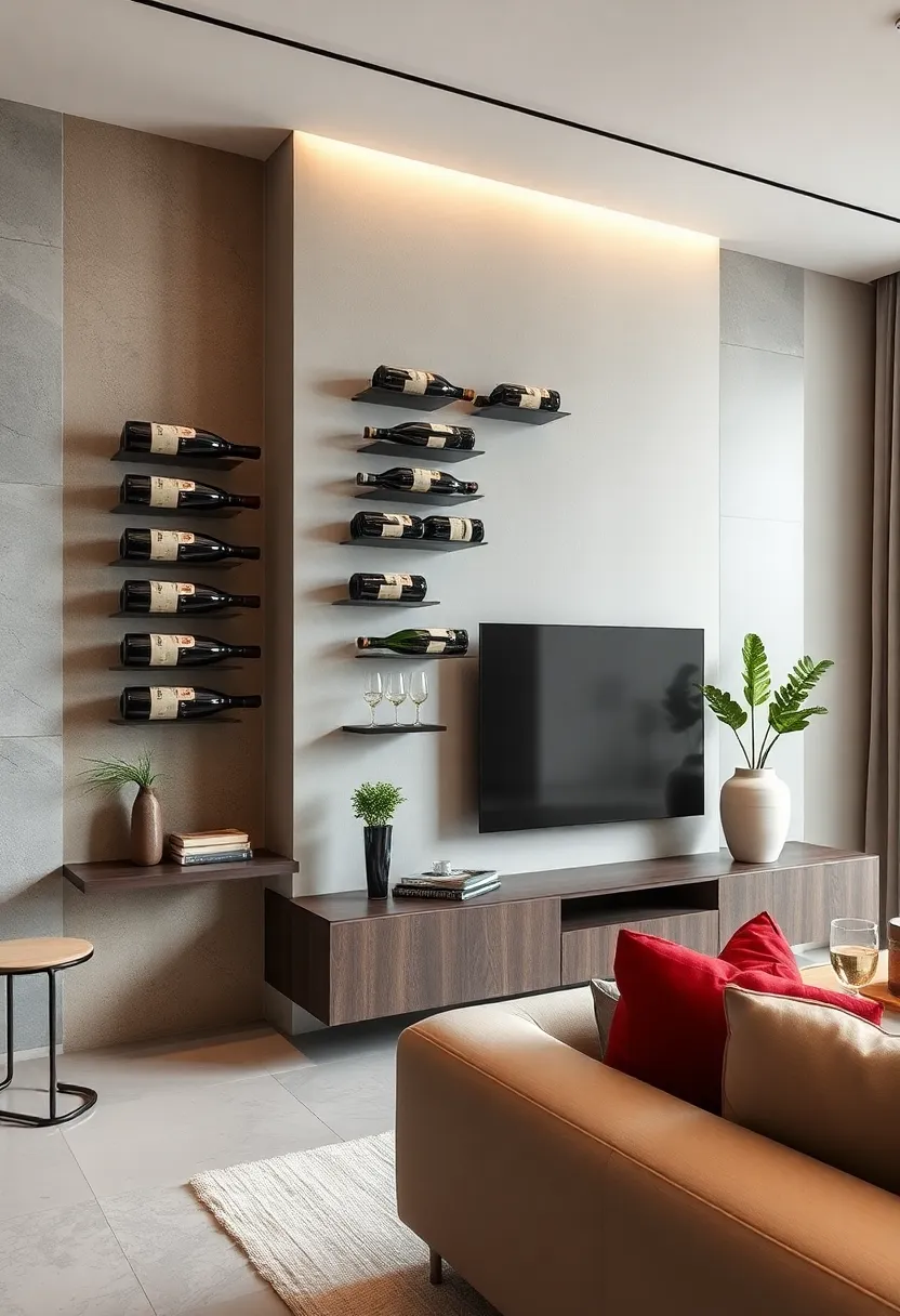 Wall-Mounted Floating Wine Racks: Stylishly store your wine collection within reach and add a ‍touch of luxury to ⁢your living room