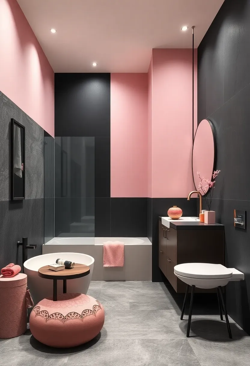 Deep​ Teal and ‍Pure ⁤White: Moody teal paint harmonized with pure⁤ white ⁤ceramic for a serene‌ retreat