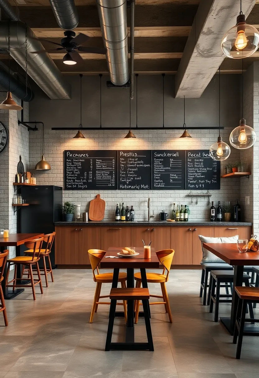 industrial Chalkboard Walls for⁣ Menu ‍and Notes