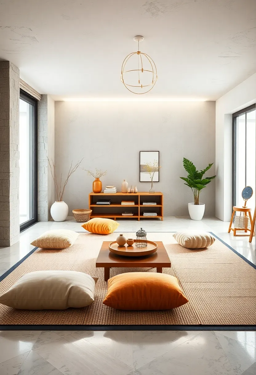 Tatami Mats​ and Floor ‌Cushions:⁢ Incorporate traditional‍ Japanese tatami for a soft, natural floor‌ layer alongside comfortable seating