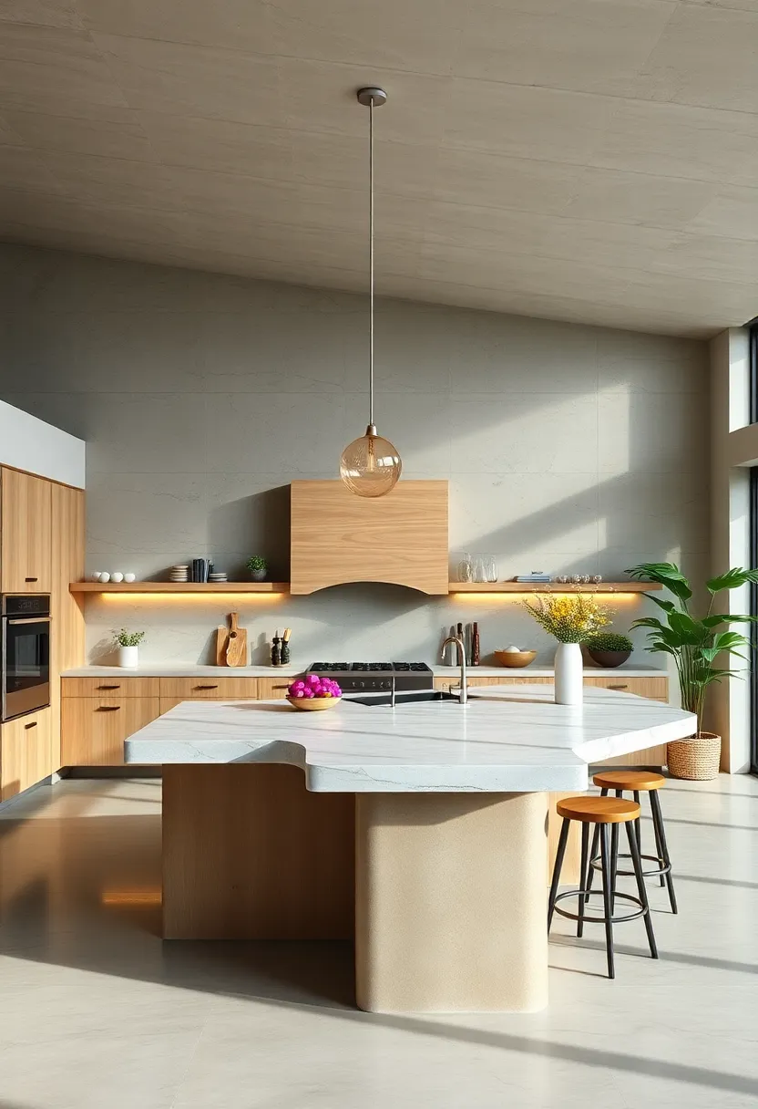 Floating Kitchen Islands to create an Open, ‌Airy Feel
