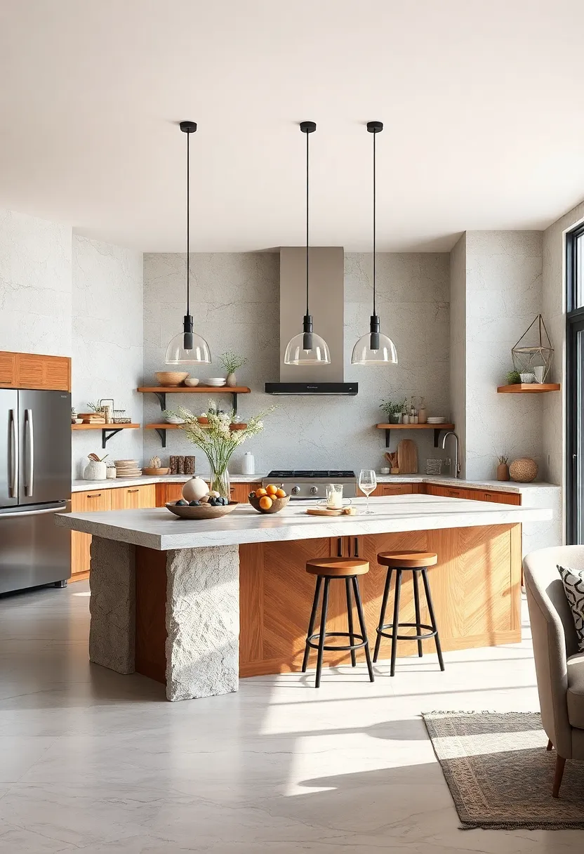 Mixing Textures: Combining Wood, ⁤Stone, and Metal in Island Design