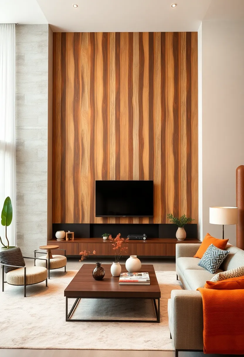Earthy Toned Vertical ‌Stripes to ⁢Bring Warmth and Natural‍ Vibes