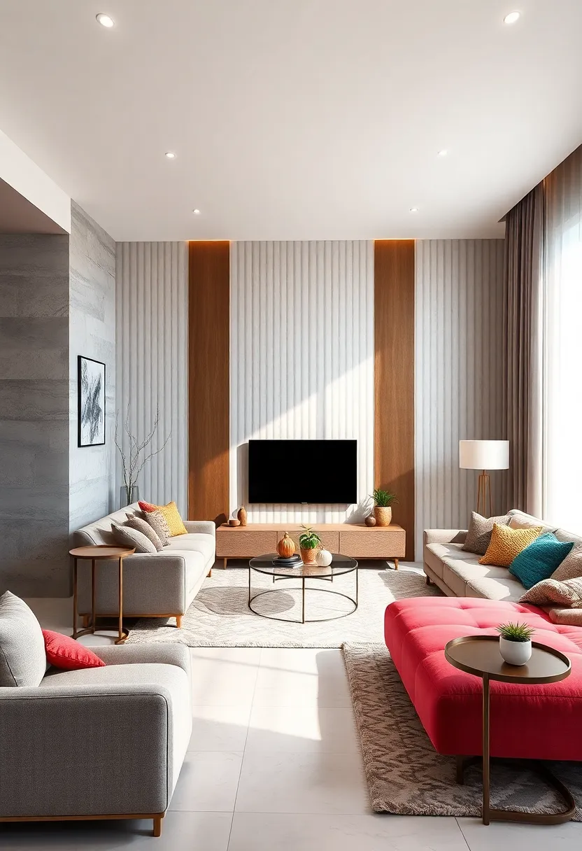 matte and Glossy vertical Stripes Contrast to Play with Light Reflection