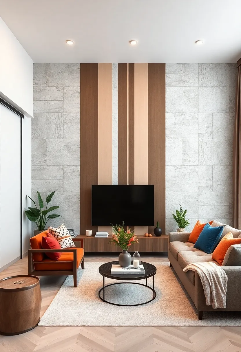 Vertical Stripes with Integrated Geometric Patterns for a Modern ‍Twist