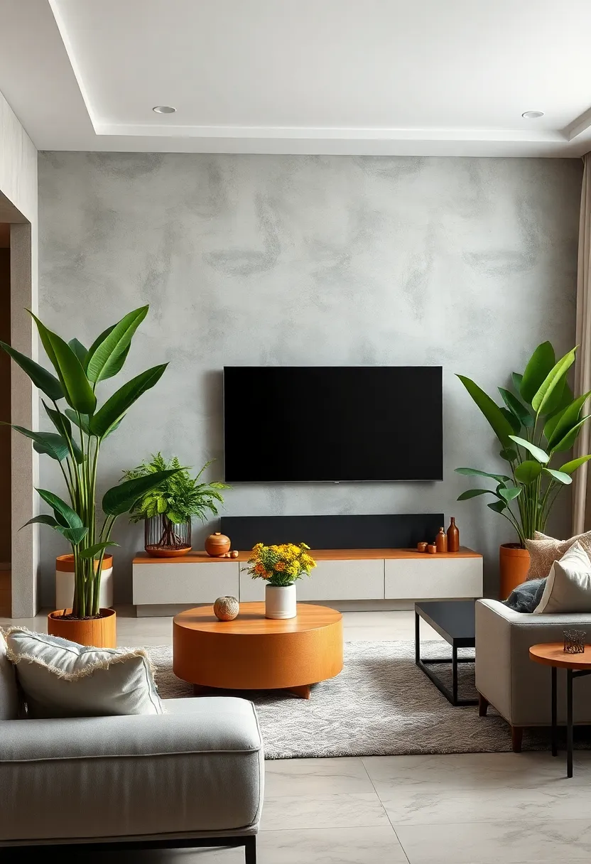 Positioning Indoor Plants Strategically ​to Add Freshness Beside a ⁢Wall-Mounted TV Setup