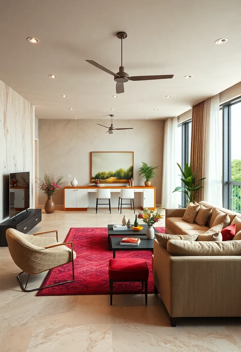 Mix modern furniture with vintage pieces for a curated, eclectic luxury aesthetic