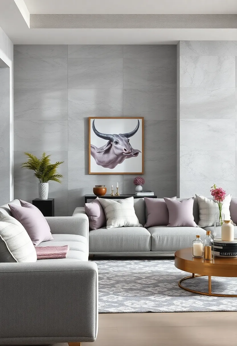 Frosty Gray Upholstery ‌and⁣ Hammered Silver Vases: A tactile mix that brings warmth to cool tones