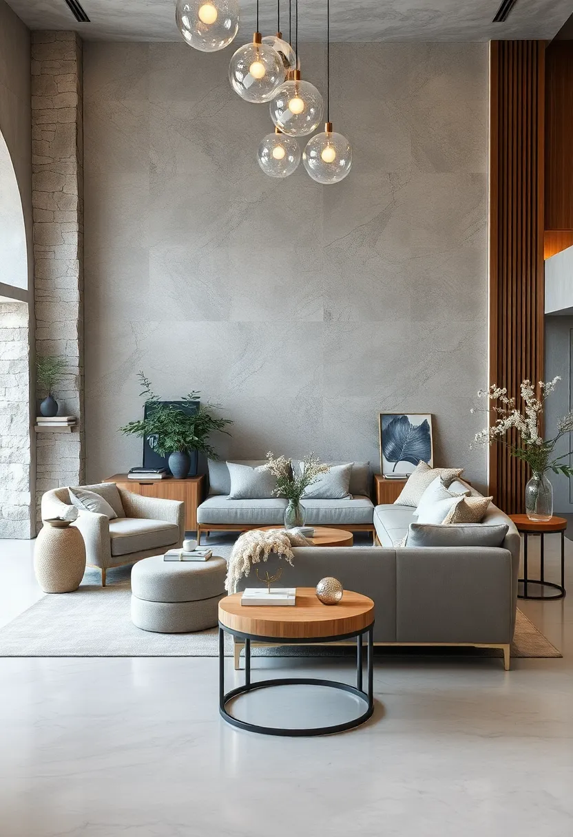 Pebble Gray and Silver Glass Ornamentation: Natural-inspired with a ‍delicate, gleaming touch