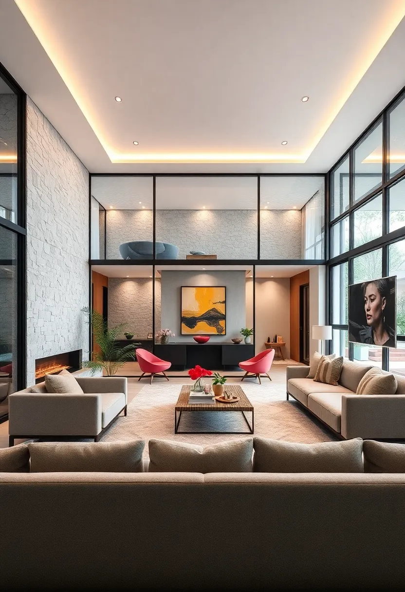 A boutique villa combining modern architecture with textured ⁣glass ⁢partitions that add depth ⁢and character to every ​room