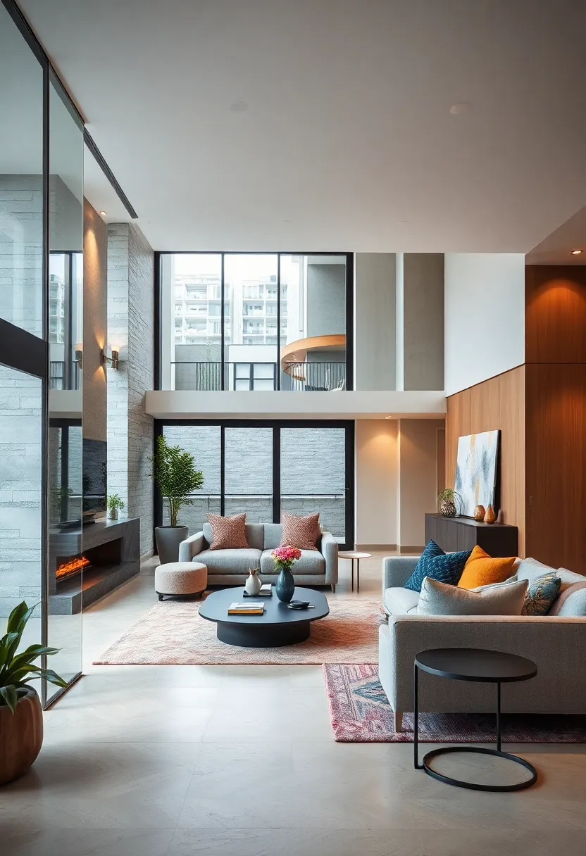 A​ chic urban ⁤townhouse⁤ using ‌glass partitions ​to define ⁣functional zones, enhancing both form and function in a ⁤compact layout
